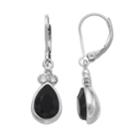 Dana Buchman Crystal Teardrop Clip-on Earrings, Women's, Black