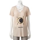 Juniors' Dream Chaser Strappy Graphic Tee, Girl's, Size: Large, Med Beige