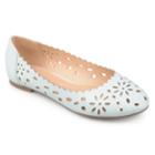 Journee Collection Delaney Women's Ballet Flats, Size: 7 Wide, Light Blue