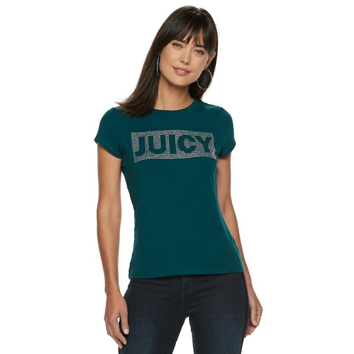 Women's Juicy Couture Graphic Tee, Size: Large, Dark Green