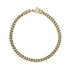 Lynx Yellow Ion-plated Stainless Steel Foxtail Chain Bracelet - 9-in, Men's, Size: 9