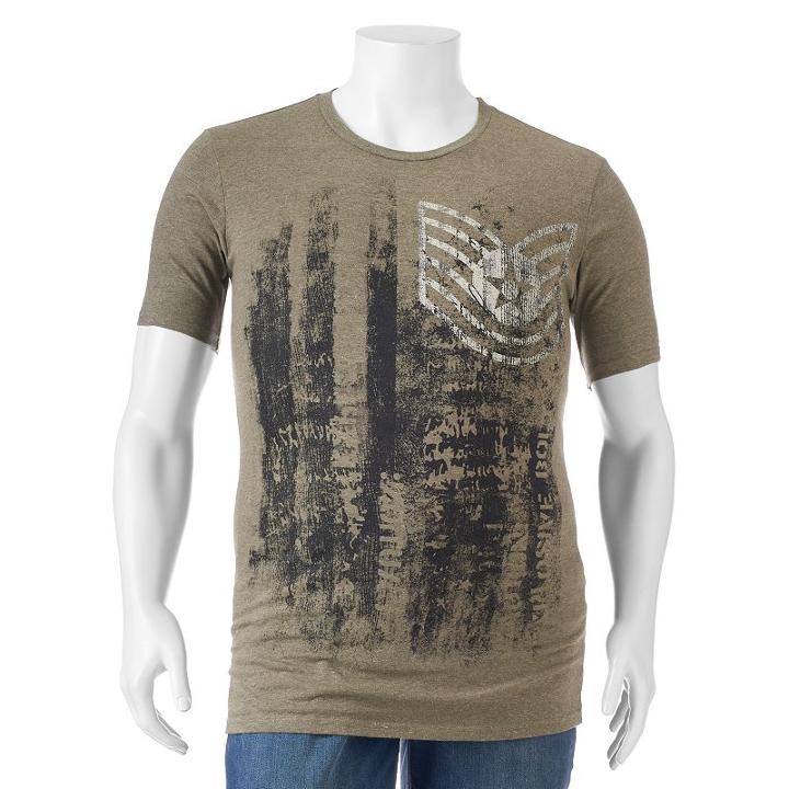 Big & Tall Apt. 9&reg; Eagle Map Tee, Men's, Size: Xl Tall, Blue (navy)