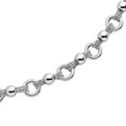 Sterling Silver Bead Circle Link Bracelet, Women's, Size: 7.5, Grey