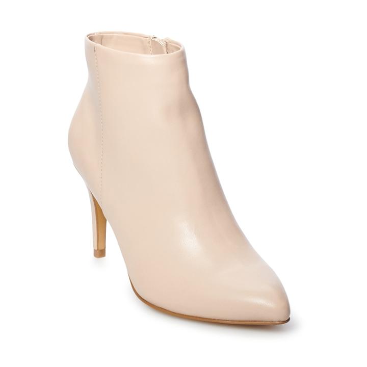 Apt. 9&reg; Watch Women's High Heel Ankle Boots, Size: 6.5, Natural