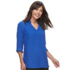 Women's Apt. 9&reg; High-low Hem Popover Tunic, Size: Large, Med Blue