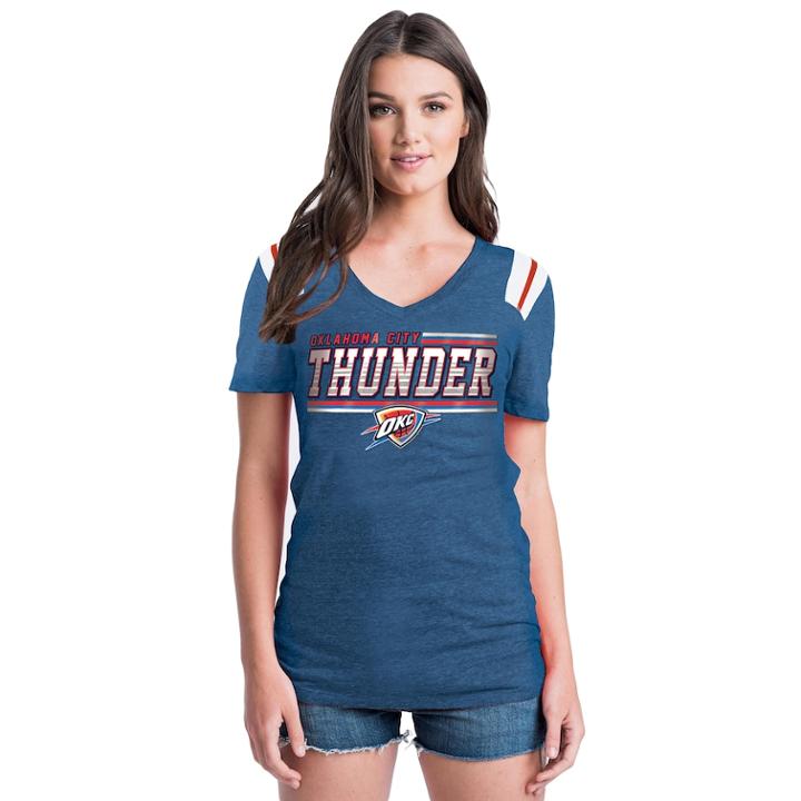 Women's Oklahoma City Thunder Athletic Triblend Tee, Size: Medium, Brt Blue