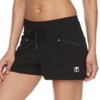 Women's Fila Sport&reg; Zip Pocket Drawstring Shorts, Size: Large, Black