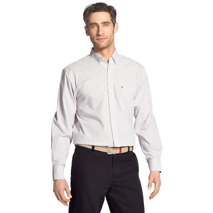 Men's Izod Premium Essentials Classic-fit Stretch Button-down Shirt, Size: Large, Brt Red
