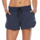 Women's Tek Gear&reg; Dolphin Hem Drawstring Shorts, Size: Xl, Dark Blue
