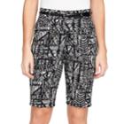 Women's Gloria Vanderbilt Anita Belted Twill Bermuda Shorts, Size: 14, Black