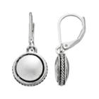 Napier Circle Textured Drop Earrings, Women's, Silver