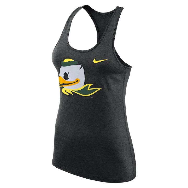 Women's Nike Oregon Ducks Dri-fit Touch Tank Top, Size: Xxl, Black