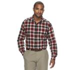 Men's Columbia Hardy Ridge Classic-fit Plaid Button-down Shirt, Size: Medium, Med Red