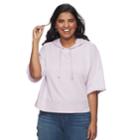 Juniors' Plus Size So&reg; Hooded Crop Sweatshirt, Size: 1xl, Lt Purple