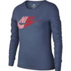Girls 7-16 Nike Split Futura Long Sleeve Tee, Size: Small, Blue