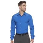 Men's Van Heusen Flex Collar Slim-fit 4-way Stretch Dress Shirt, Size: Xs 32/33, Med Blue