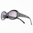 Girls So&reg; Rhinestone Oval Wrap Sunglasses, Girl's, Black