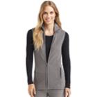 Women's Cuddl Duds Stretch Fleece Vest, Size: Xl, Grey (charcoal)