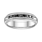 Platina 4 1/2-ct. T.w. Black Diamond Wedding Band - Men, Size: 8