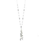Simulated Pearl Tassel Pendant Necklace, Women's, White Oth