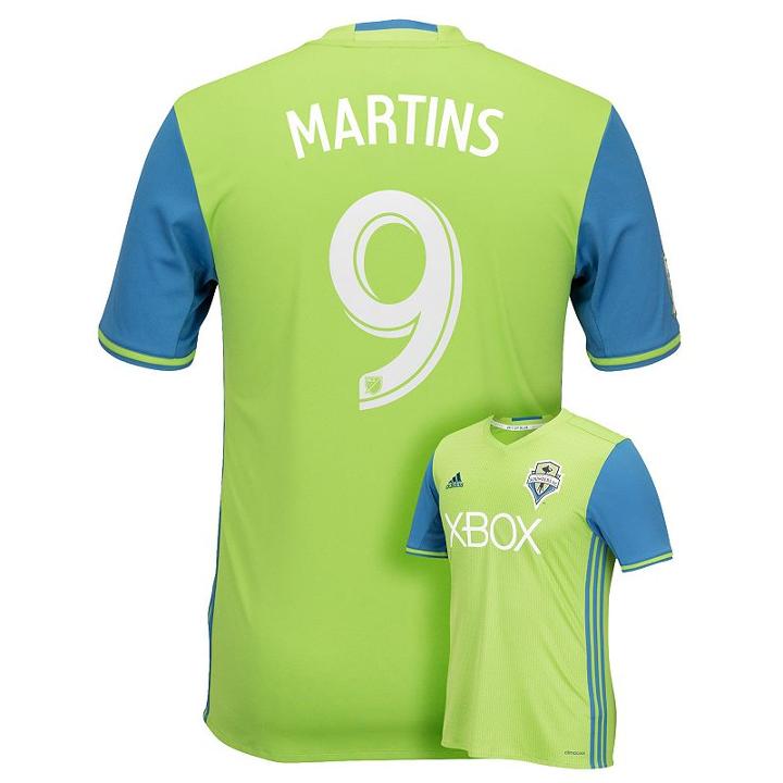 Men's Adidas Seattle Sounders Obafemi Martins Replica Jersey, Size: Xxl, Green