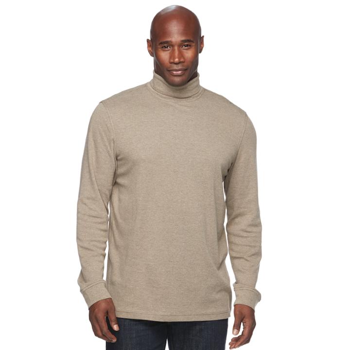 Big & Tall Croft & Barrow&reg; Easy-care Turtleneck, Men's, Size: Xxl Tall, Med Brown