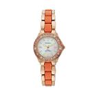 Armitron Women's Crystal Stainless Steel Watch, Pink