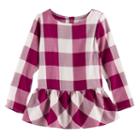 Girls 4-12 Sonoma Goods For Life&trade; Back-button Peplum Top, Size: 7, Brt Pink
