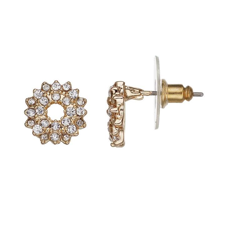 Lc Lauren Conrad Pave Starburst Stud Earrings, Women's, Gold