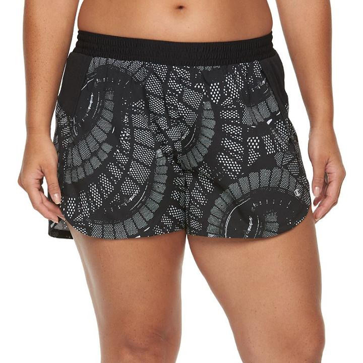 Plus Size Champion Sport 5 Printed Woven Shorts, Women's, Size: 4xl, White