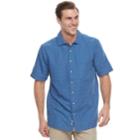 Men's Batik Bay Classic-fit Textured Plaid Button-down Shirt, Size: 3xb, Dark Blue