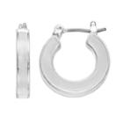 Napier Small Click-it Hoop Earring, Women's, White