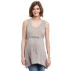Maternity Oh Baby By Motherhood&trade; Scallop High-low Tunic, Women's, Size: Large, Grey