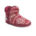 Muk Luks Amira Women's Knit Bootie Slippers, Size: Small, Dark Grey