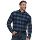 Big & Tall Croft & Barrow&reg; Regular-fit Flannel Woven Button-down Shirt, Men's, Size: 2xb, Dark Blue
