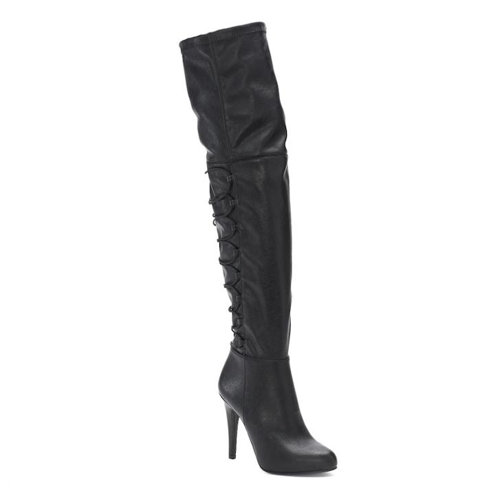 Jennifer Lopez Azurite Women's Over-the-knee Boots, Size: 9.5, Black
