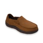 Men's Dearfoams Perforated Microfiber Wide-width Closed Back Slippers, Size: Large, Brown