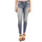 Juniors' Wallflower Faded Luscious Curvy Skinny Jeans, Girl's, Size: 1, Med Blue