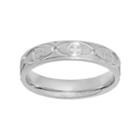 Sterling Silver Textured Cross Wedding Ring, Men's, Size: 8.50, Grey