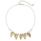 Lc Lauren Conrad Textured Leaf Necklace, Women's, Med Pink