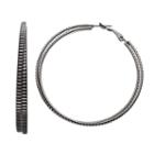 Simply Vera Vera Wang Textured Crisscross Nickel Free Hoop Earrings, Women's, Oxford