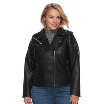 Plus Size Levi's Faux-leather Jacket, Women's, Size: 1xl, Black