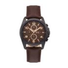 Relic Men's Daley Leather Dual Time Watch - Zr15946, Size: Medium, Brown