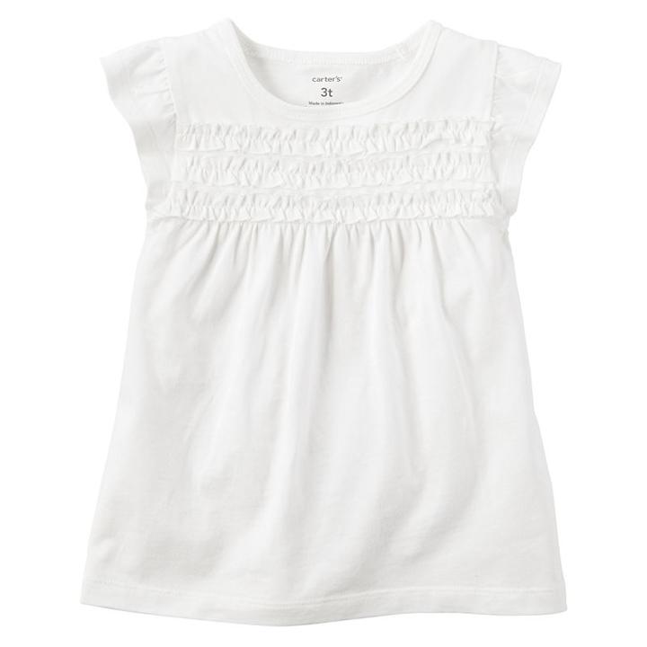 Girls 4-8 Carter's Smocked Top, Size: 8, White