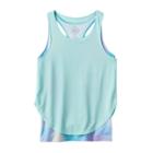 Girls 7-16 & Plus Size So&reg; Racerback Double-layer Tank Top, Girl's, Size: 12, Turquoise/blue (turq/aqua)