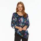 Women's Ab Studio Print Popover Top, Size: Xlrg Av/rg, Ovrfl Oth