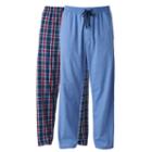 Big & Tall Hanes 2-pack Plaid Woven Lounge Pants, Men's, Size: Xl, Blue (navy)