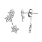 Lc Lauren Conrad Runway Collection Star Front Back Earrings, Women's, Silver