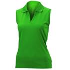 Nancy Lopez Luster Sleeveless Golf Polo - Women's, Size: Small, Green