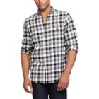 Big & Tall Chaps Regular-fit Plaid Flannel Performance Button-down Shirt, Men's, Size: Xl Tall, Grey
